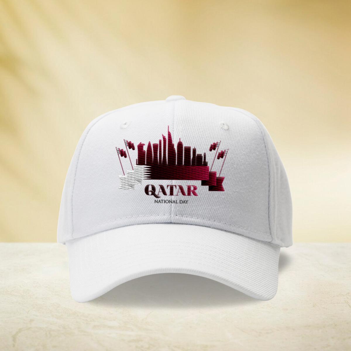 Qatar National Day Custom White Caps